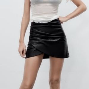 ZARA faux leather mini skirt